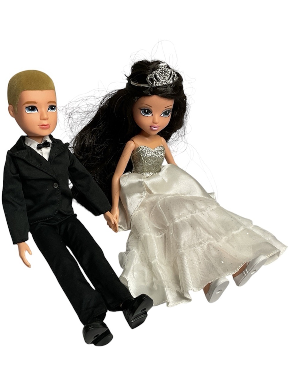 Bratz Bride and Groom Dolls Set - White & Black Wedding Attire 2010